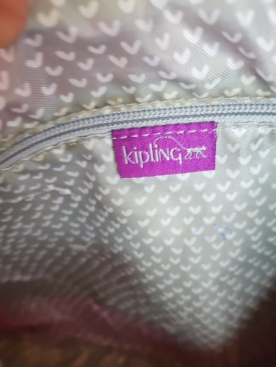 Kipling Magenta Crossbody Bag with Silver Zippers - Picture 6 of 8